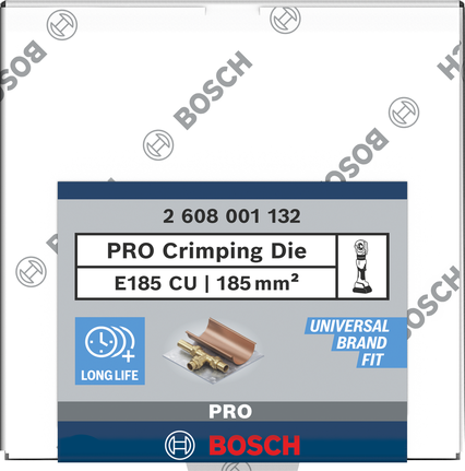 Matriz de crimpado Bosch PRO de 185 mm² de cobre.